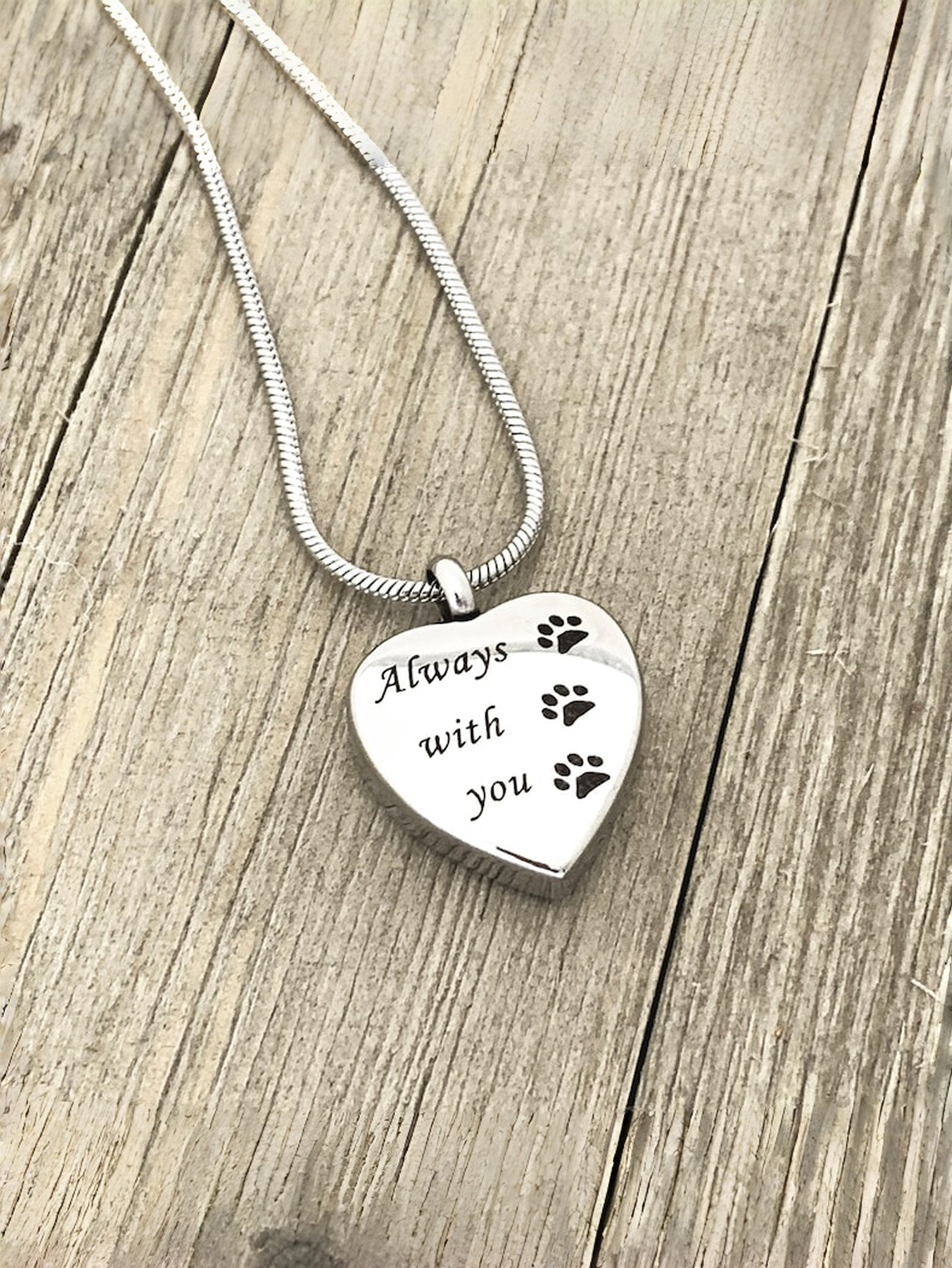 Custom Pet Memorial Heart Necklace